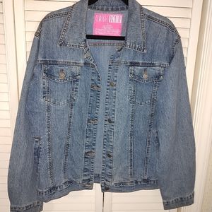 Women's Jean jacket coat Large